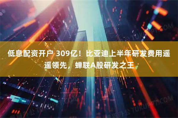 低息配资开户 309亿！比亚迪上半年研发费用遥遥领先，蝉联A股研发之王
