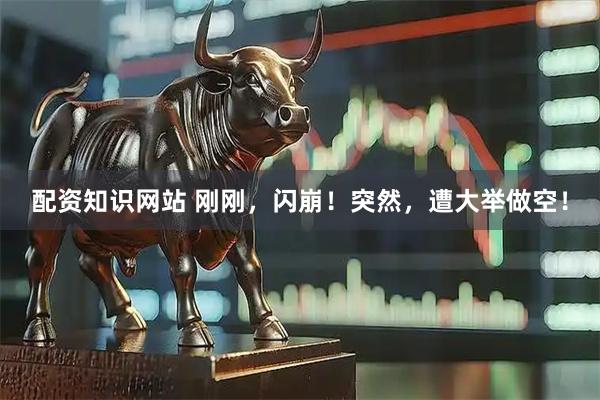 配资知识网站 刚刚，闪崩！突然，遭大举做空！